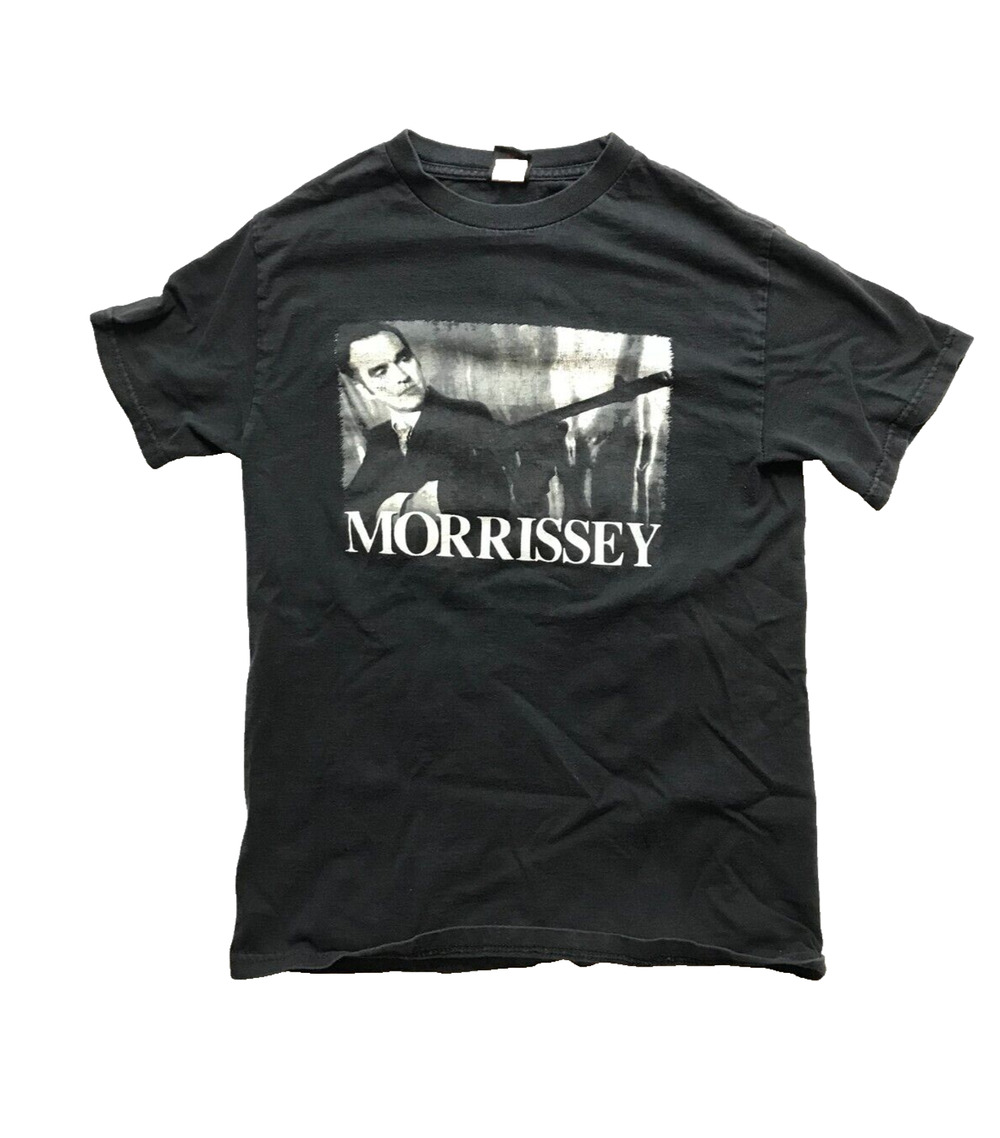 RARE Vintage Morrissey 2004 Tour Shirt Machine Gun Black Dates You Are Quarry SM
